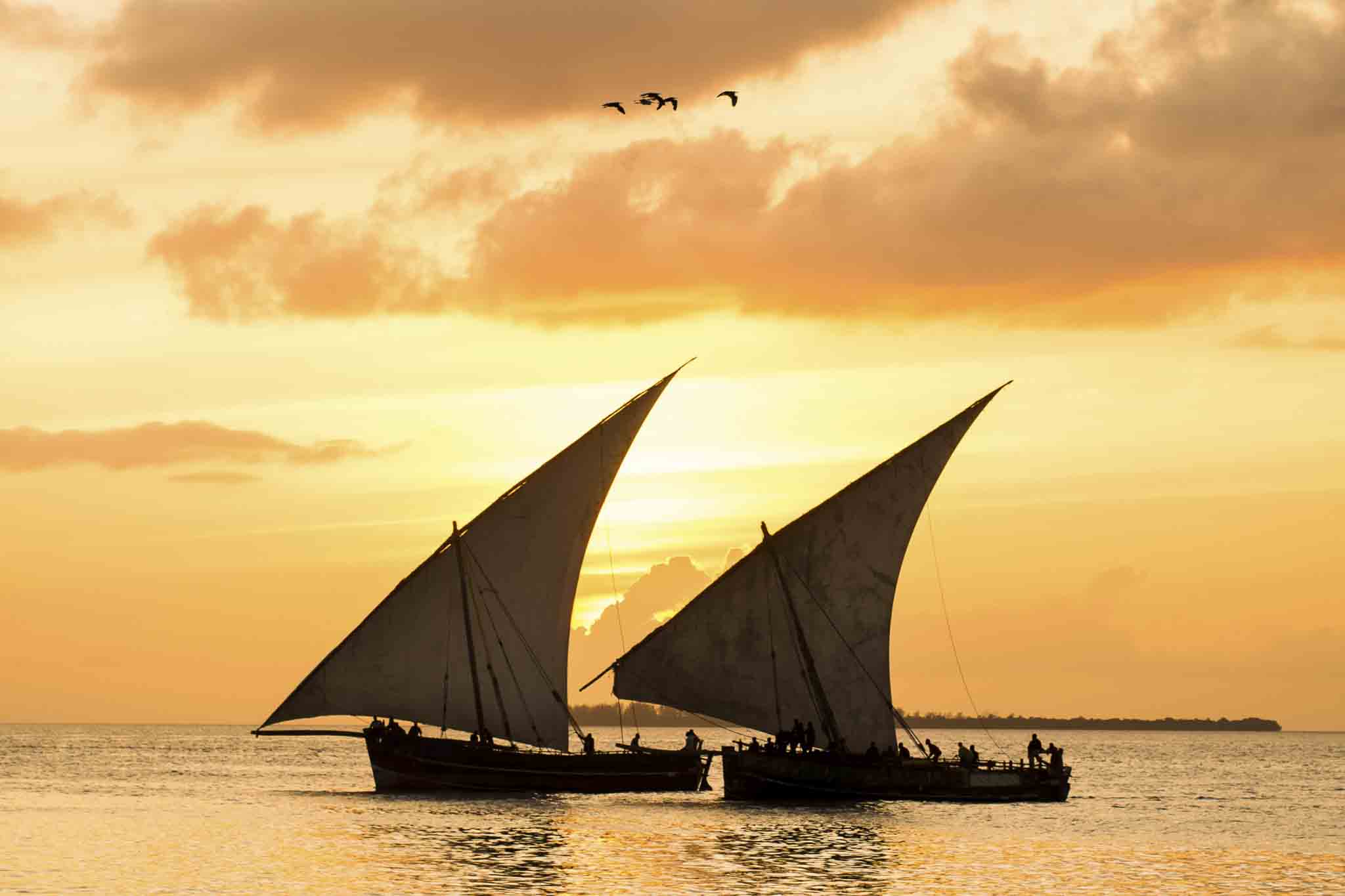 Dhow Boat Sunset Cruise Zanzibar Tanzania